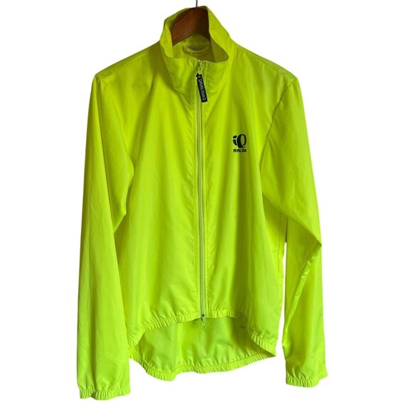 Pearl Izumi Neon Yellow Windbreaker Jacket Size Medium Cycling Biking Running - Picture 1 of 10